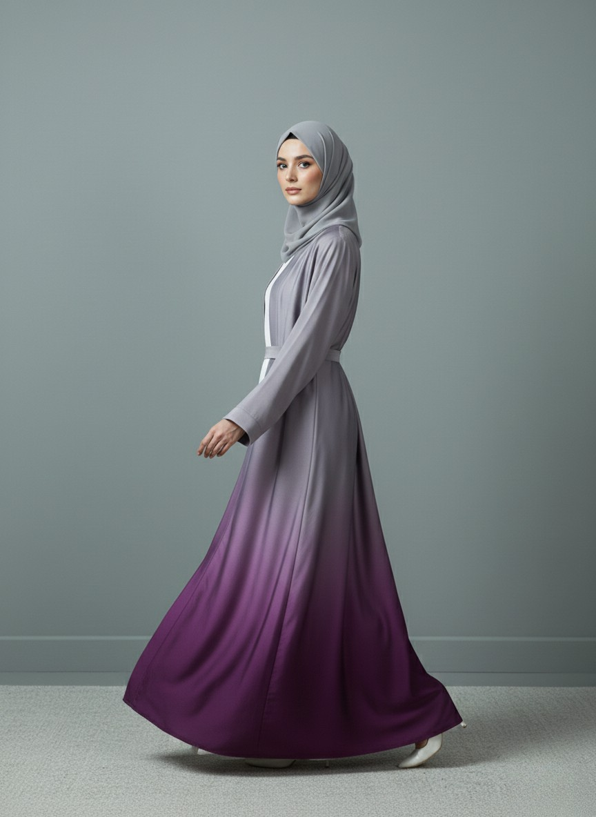 Elira Cardigan | Dual-tone Abaya