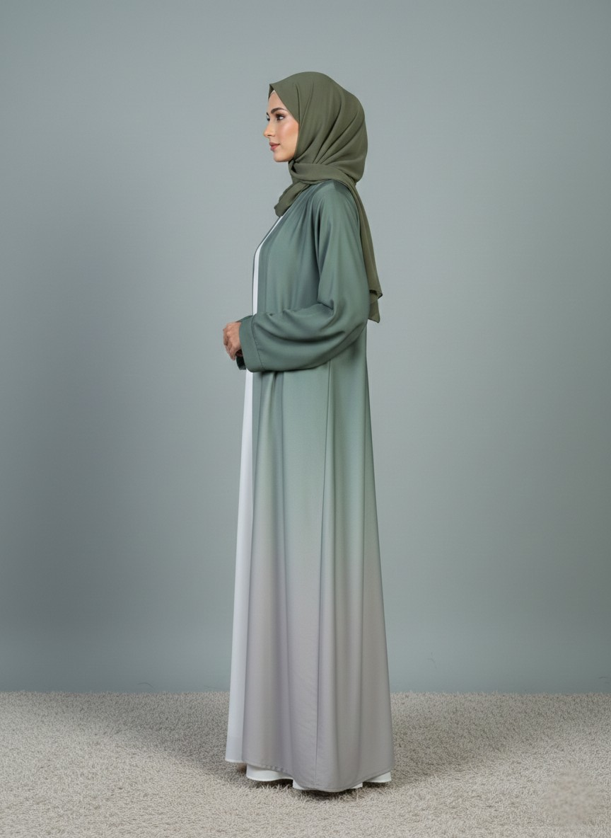 Arvelle Cardigan | Dual-tone Abaya