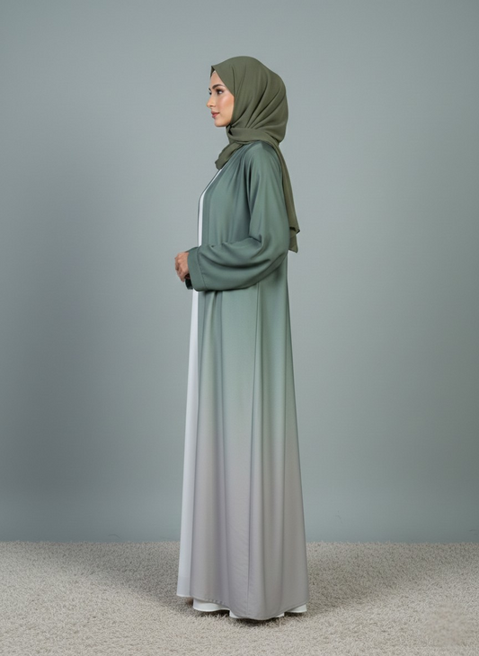 Arvelle Cardigan | Dual-tone Abaya