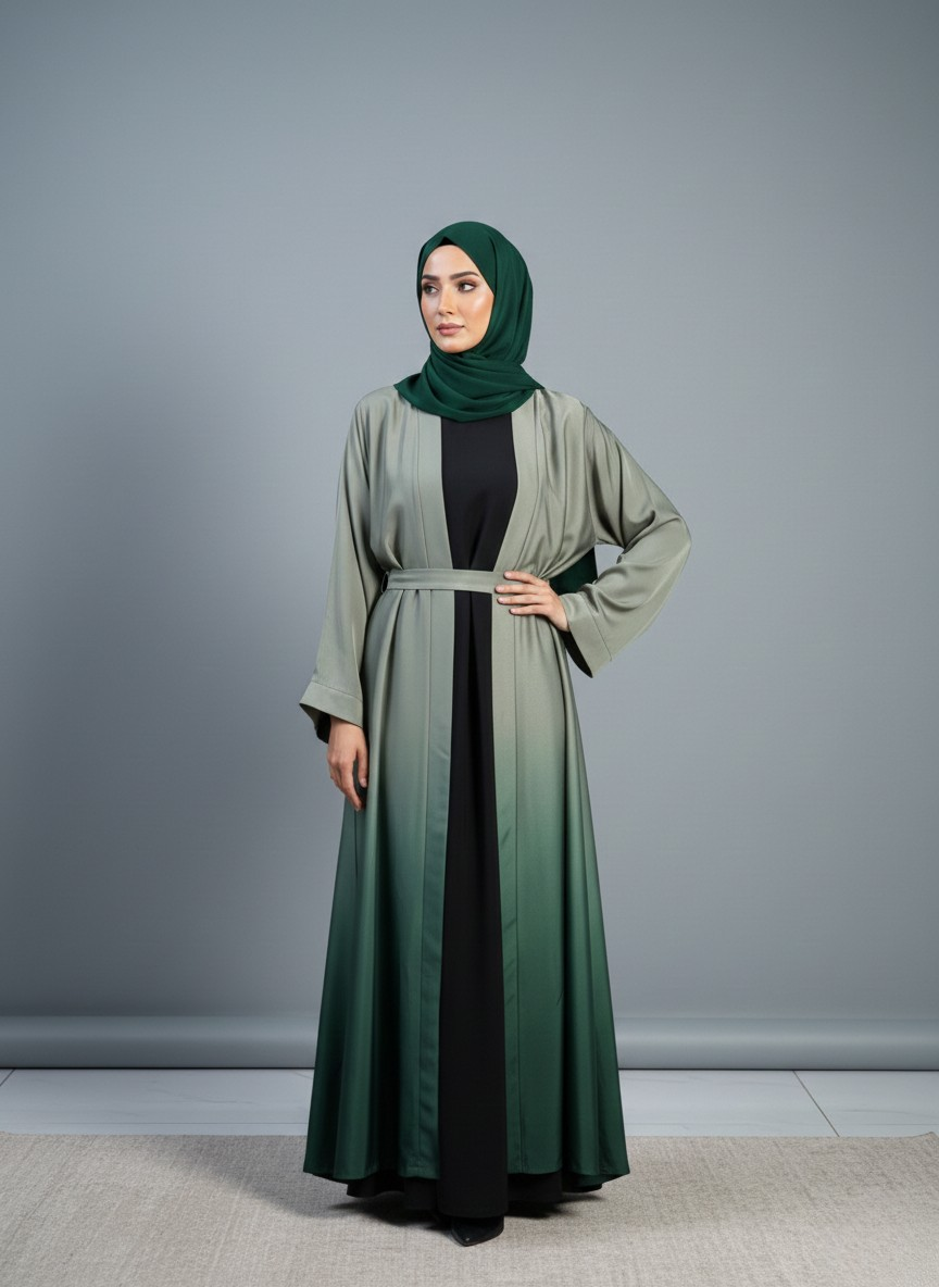 Vellona Cardigan | Dual-tone Abaya