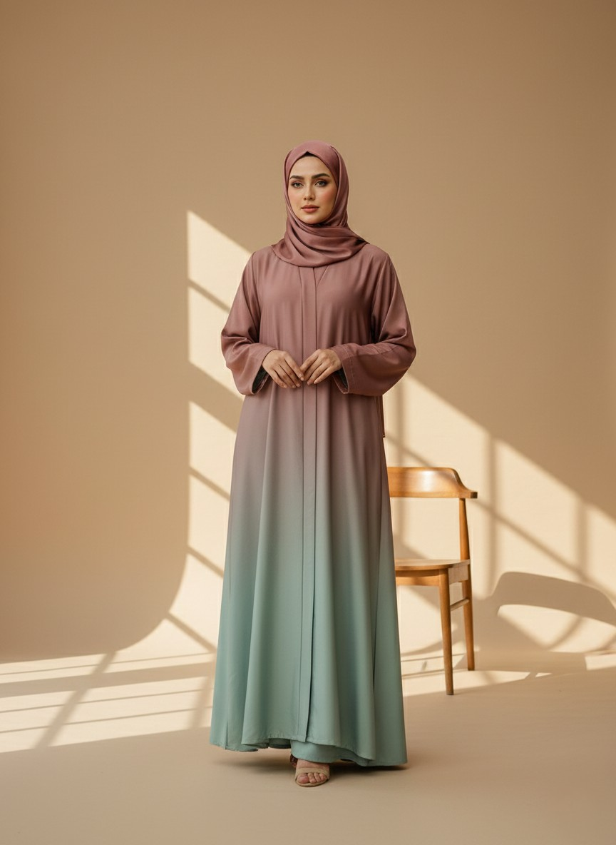Zayelle | Dual Tone Abaya