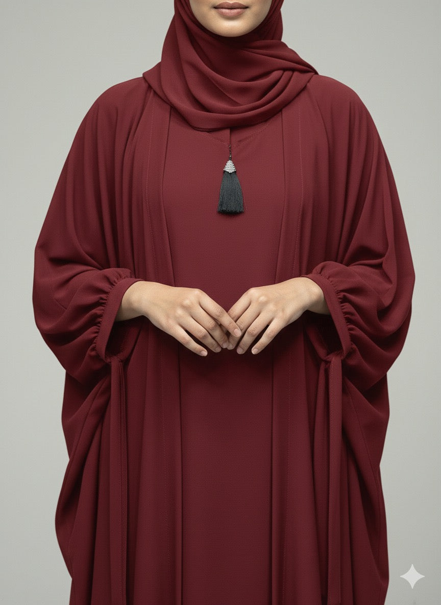 Berry Maroon | Tie Kaftan