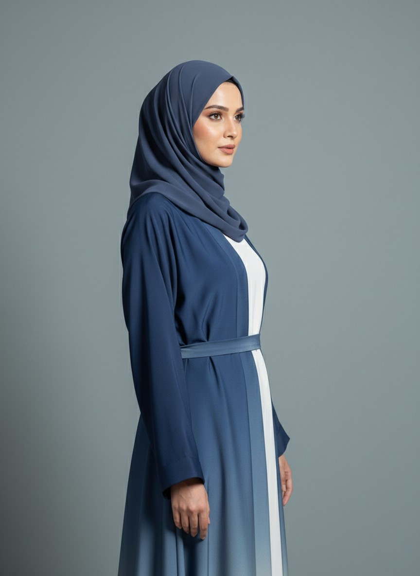 Zerul Cardigan | Dual-tone Abaya