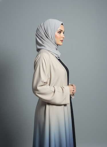Aurelle Cardigan | Dual-tone Abaya