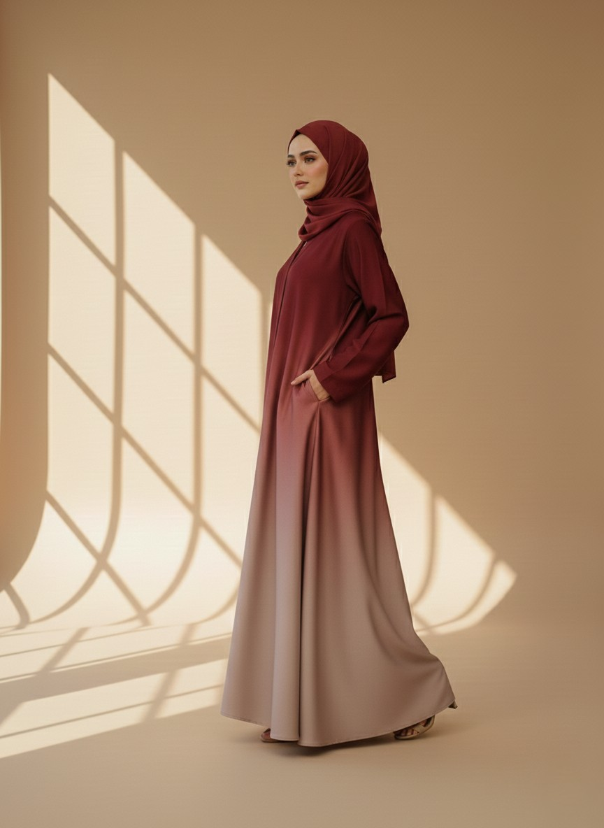 Elvona  | Dual Tone Abaya