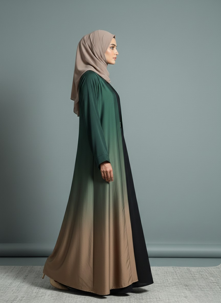 Serelle Cardigan | Dual-tone Abaya