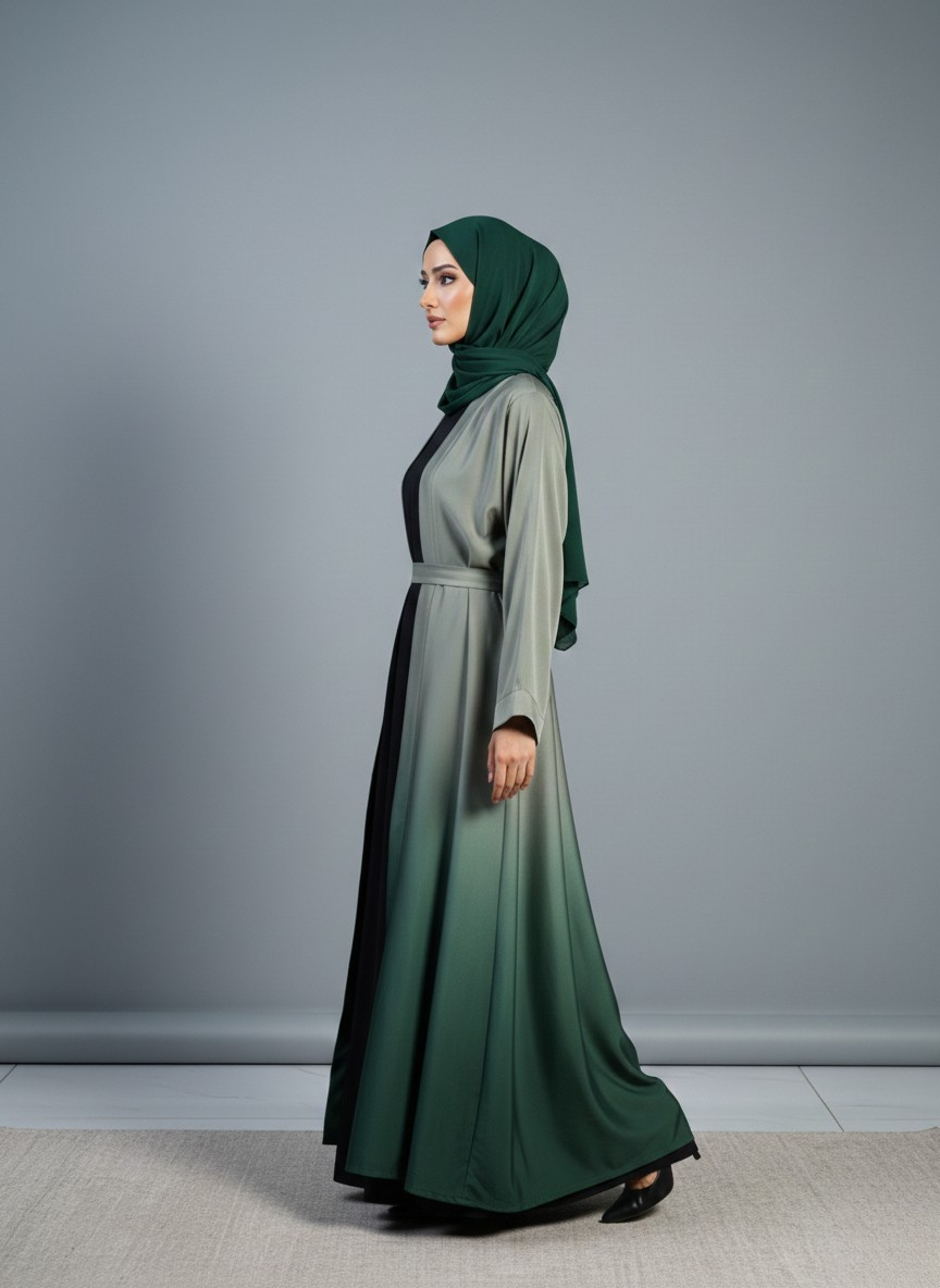 Vellona Cardigan | Dual-tone Abaya