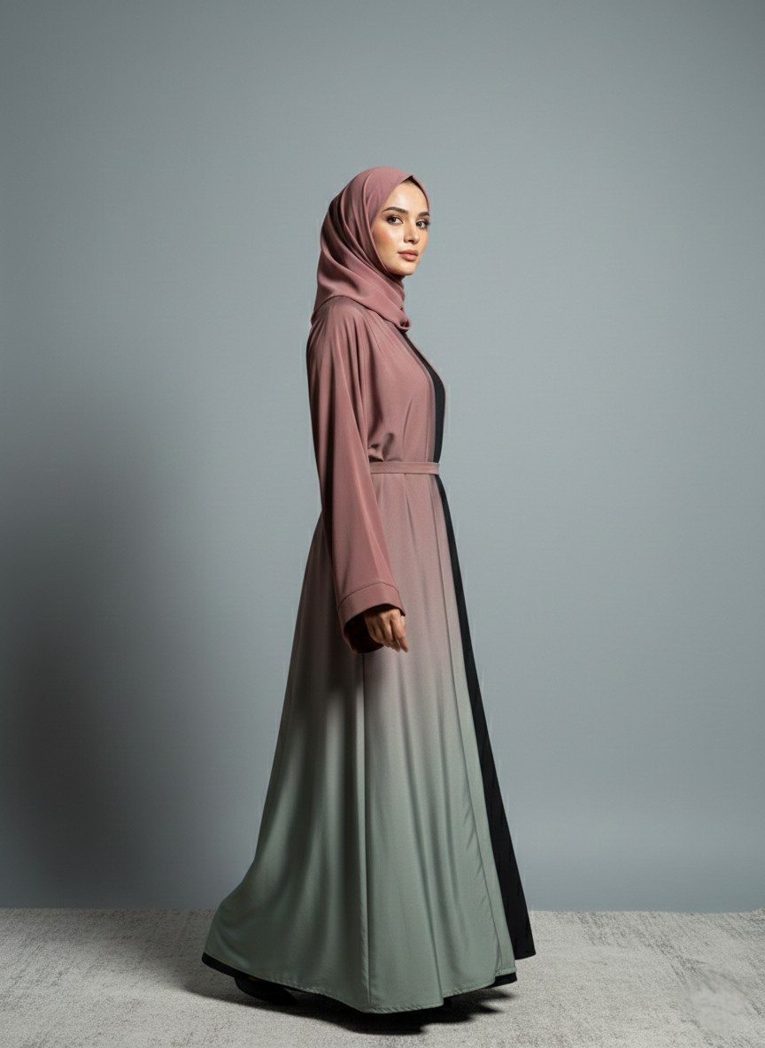 Safira Cardigan | Dual-tone Abaya