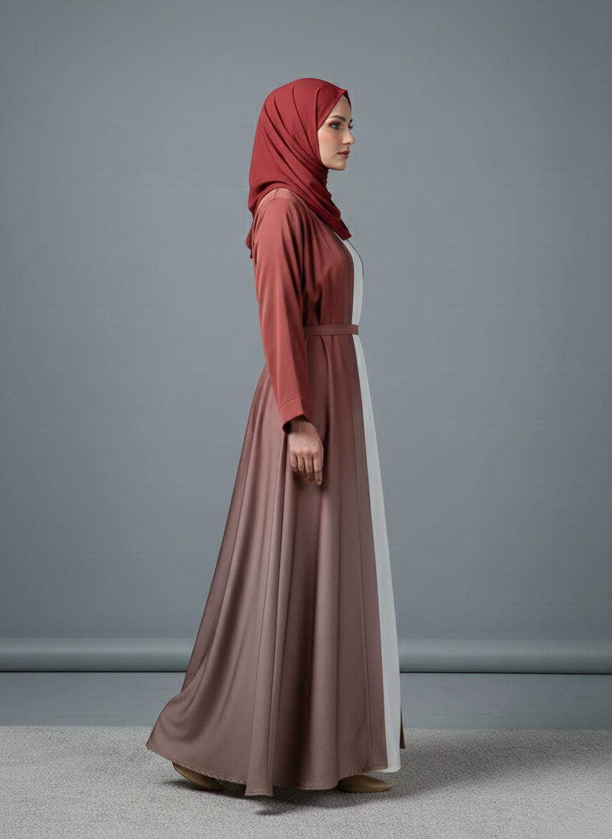 Elvona Cardigan | Dual-tone Abaya