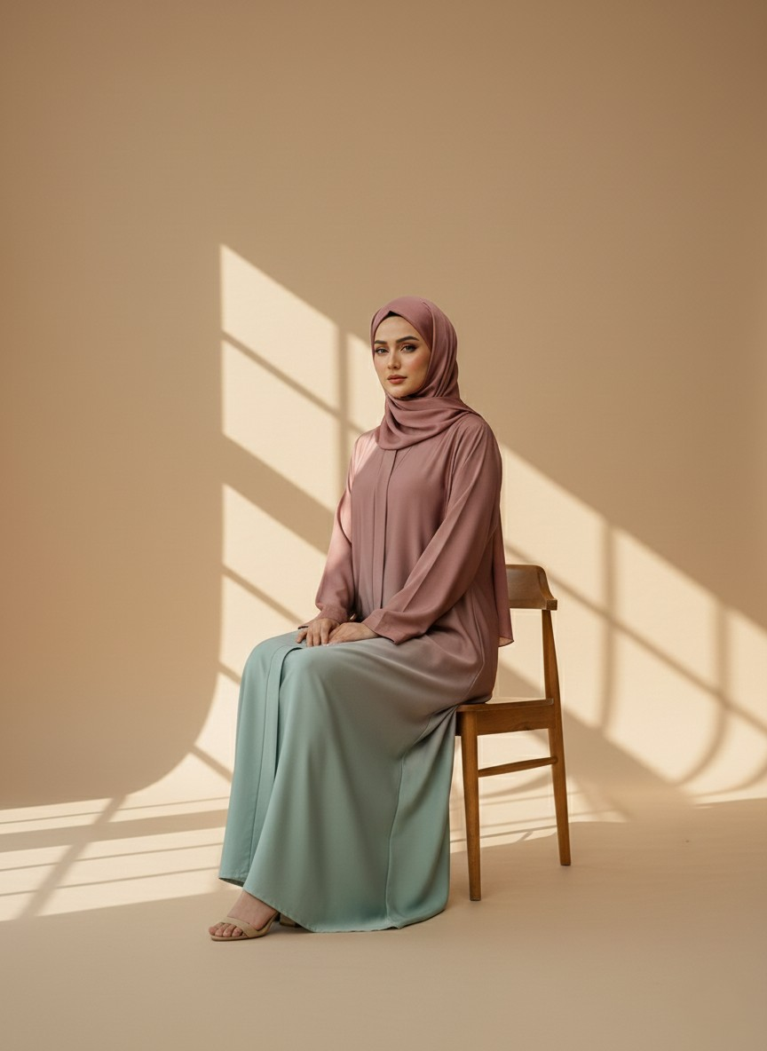 Zayelle | Dual Tone Abaya