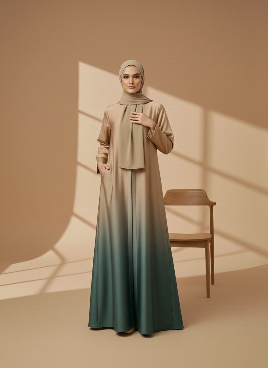 Norelle | Dual-tone Abaya