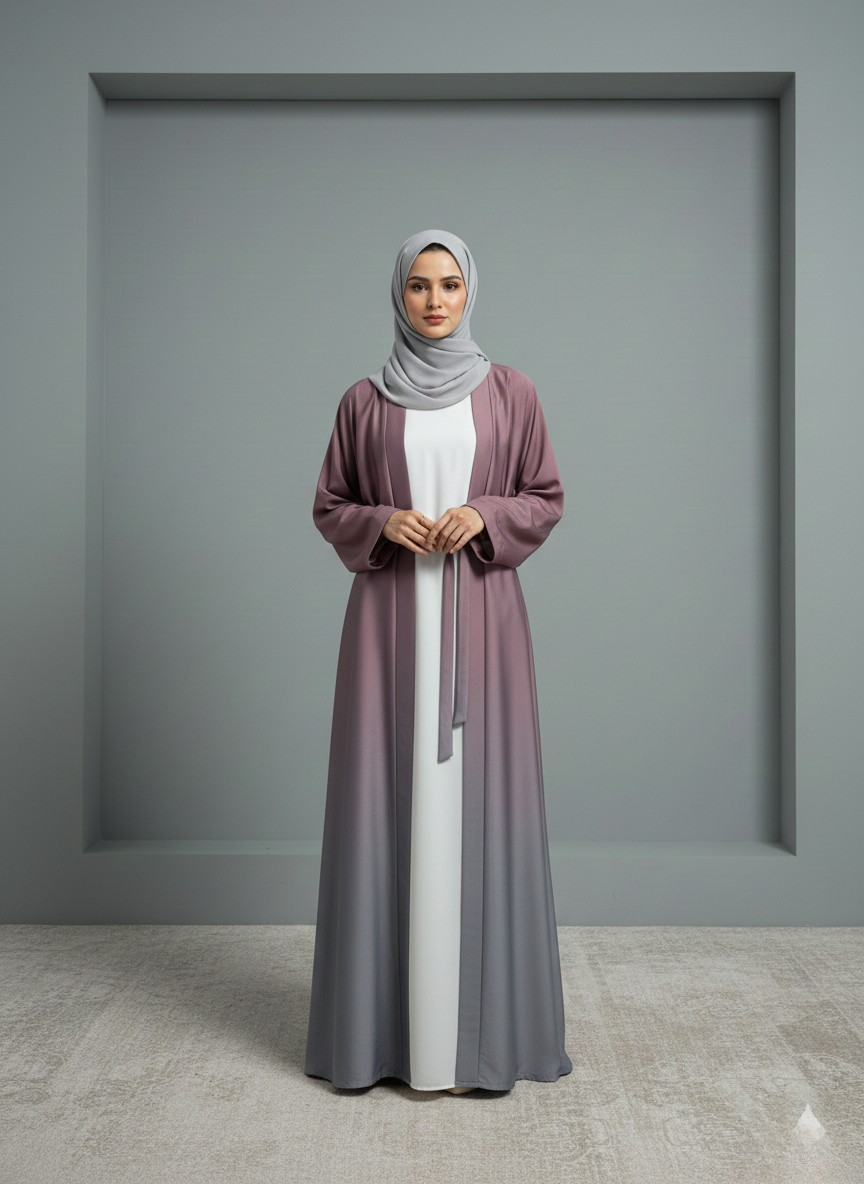 Viovelle Cardigan | Dual-tone Abaya