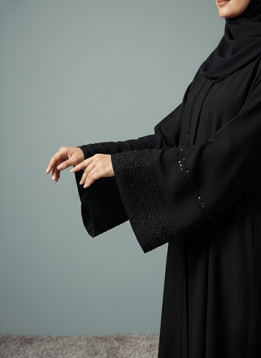 Noor-e-Noir |Open Black abaya