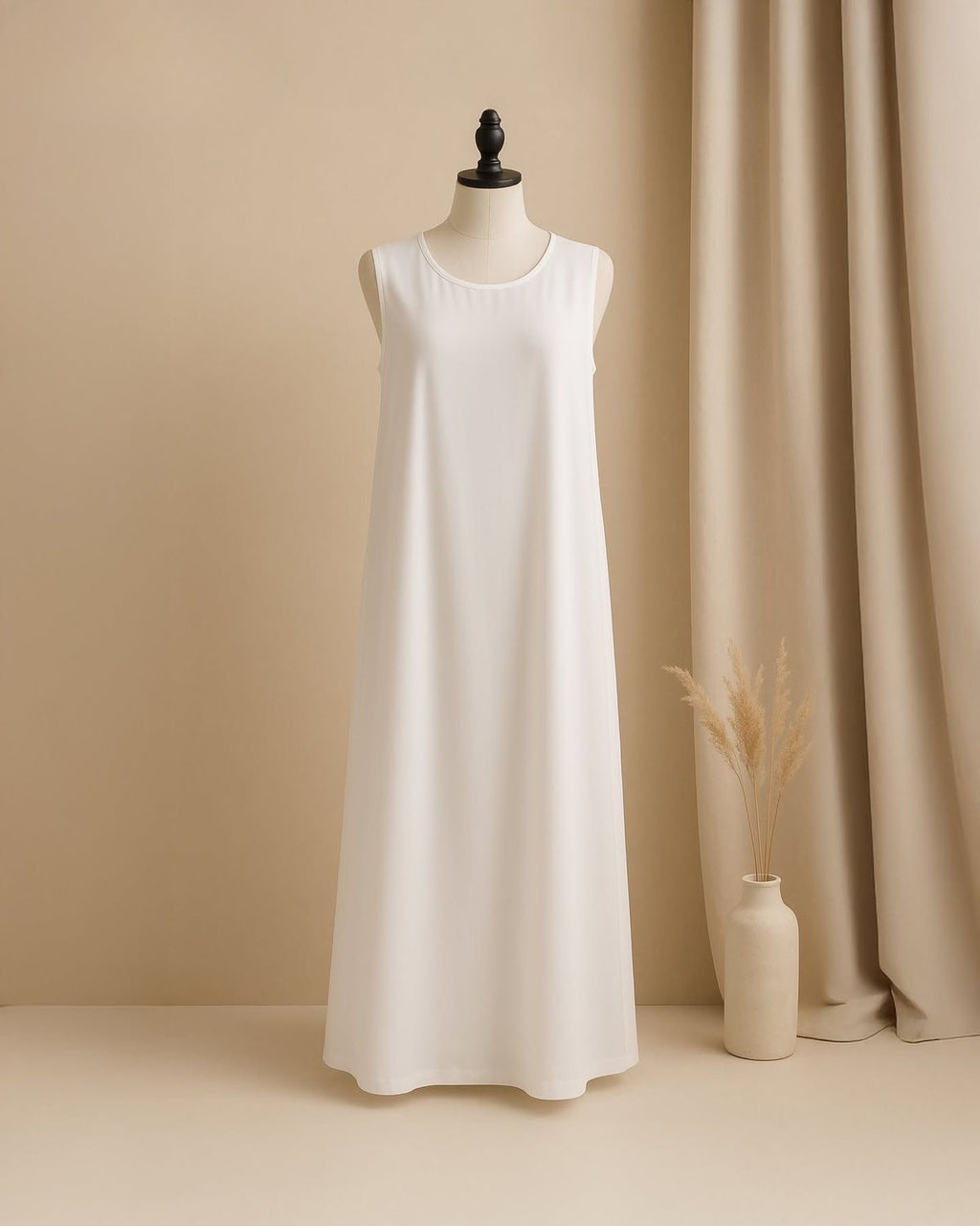 White Sleeveless | Inner Abaya