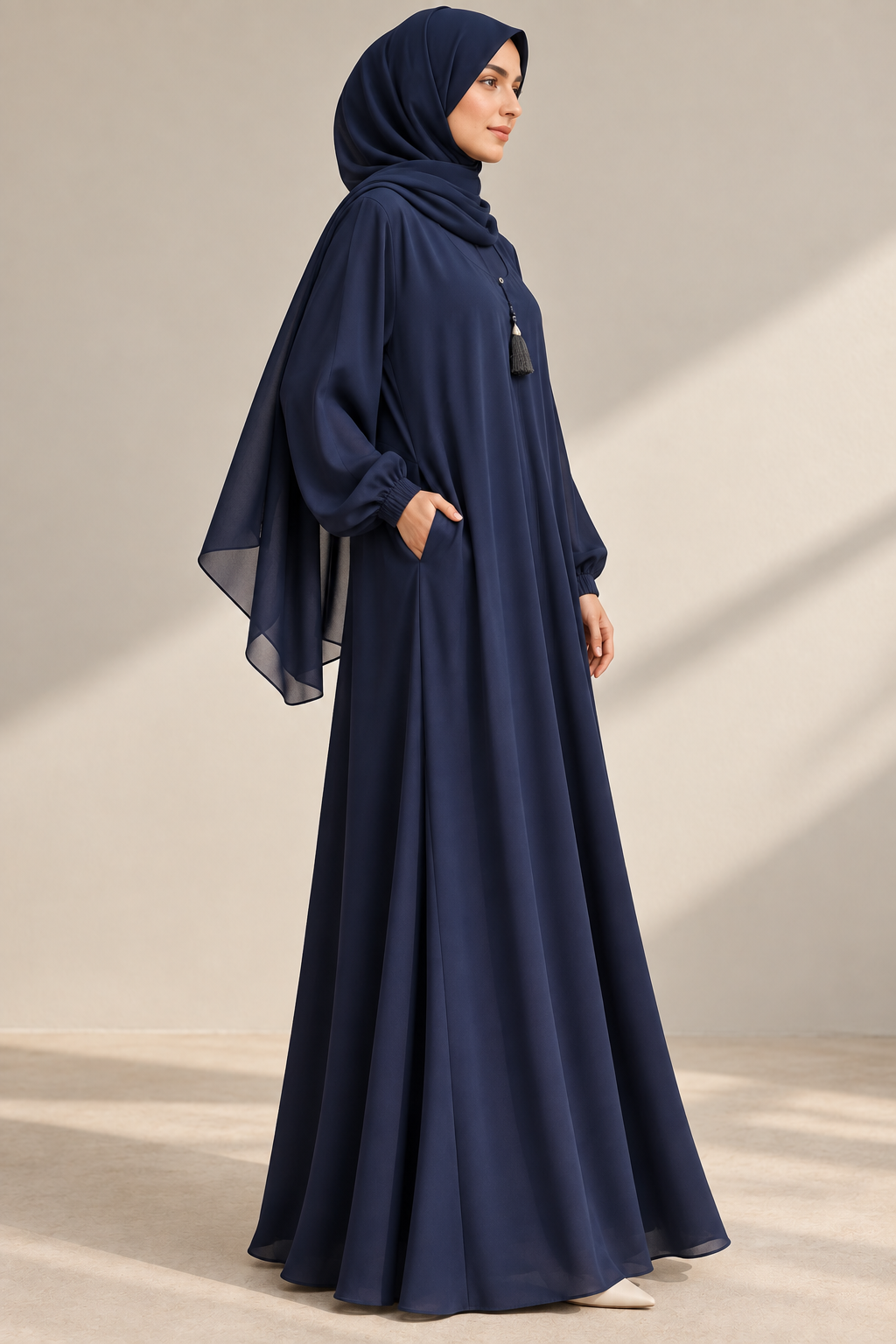 Blue - Casual Abaya