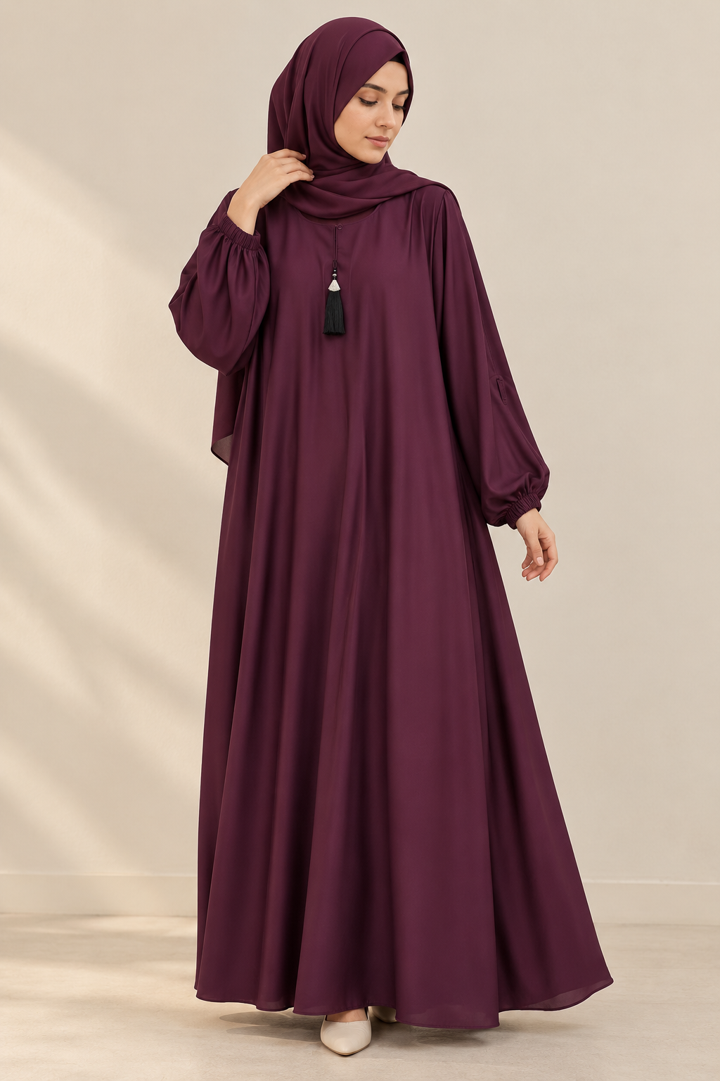 Mehroon - Casual Abaya