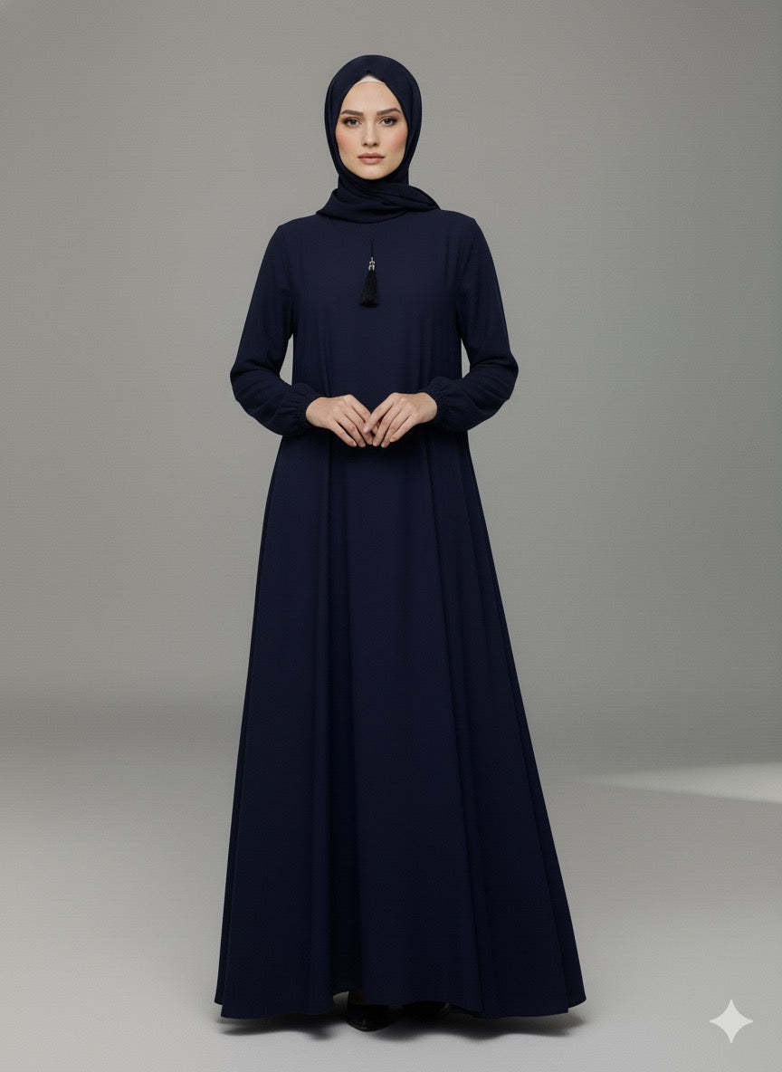 Navy Blue - Casual Abaya