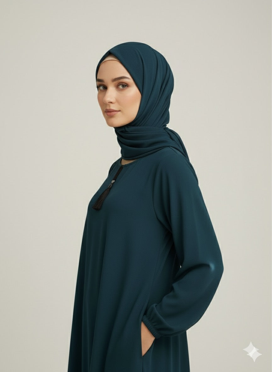Teal - Causal Abaya
