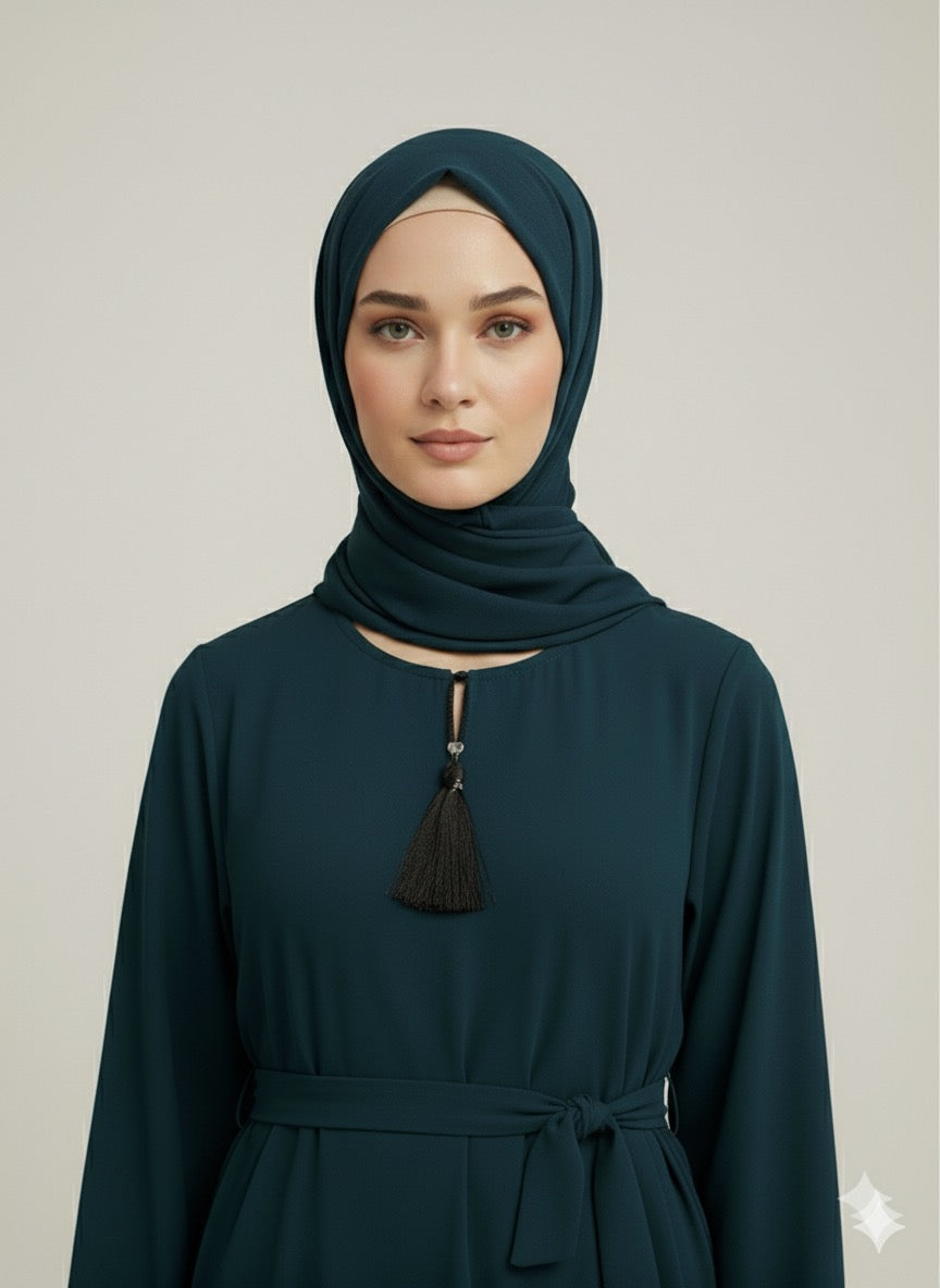 Teal - Causal Abaya