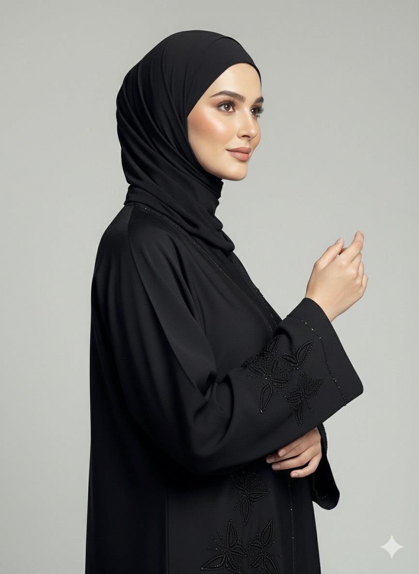 Black Farasha - Luxe Abaya