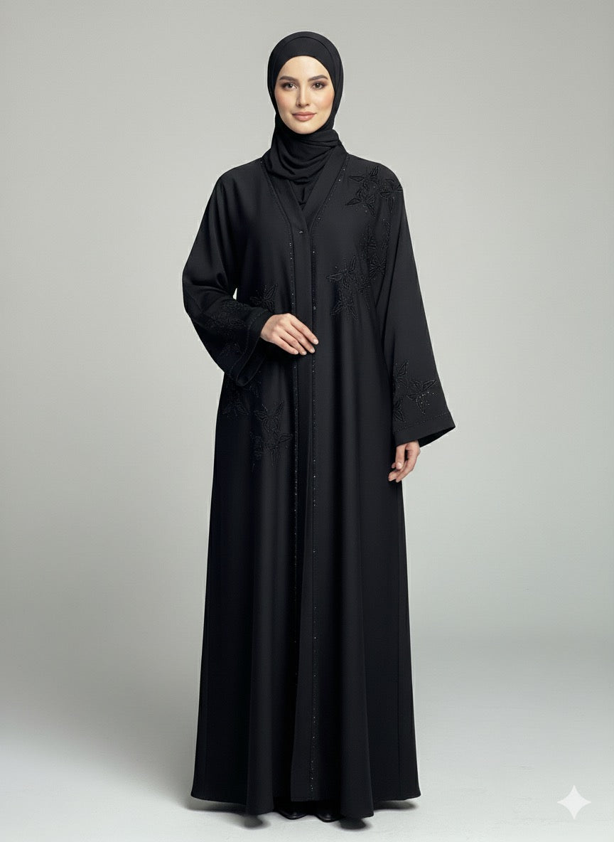 Black Farasha - Luxe Abaya