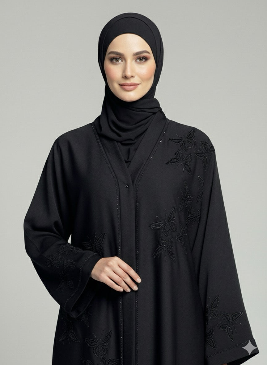 Black Farasha - Luxe Abaya