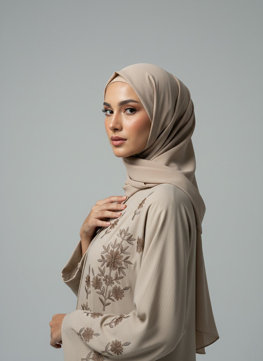 Desert Dust - Embroidered Abaya