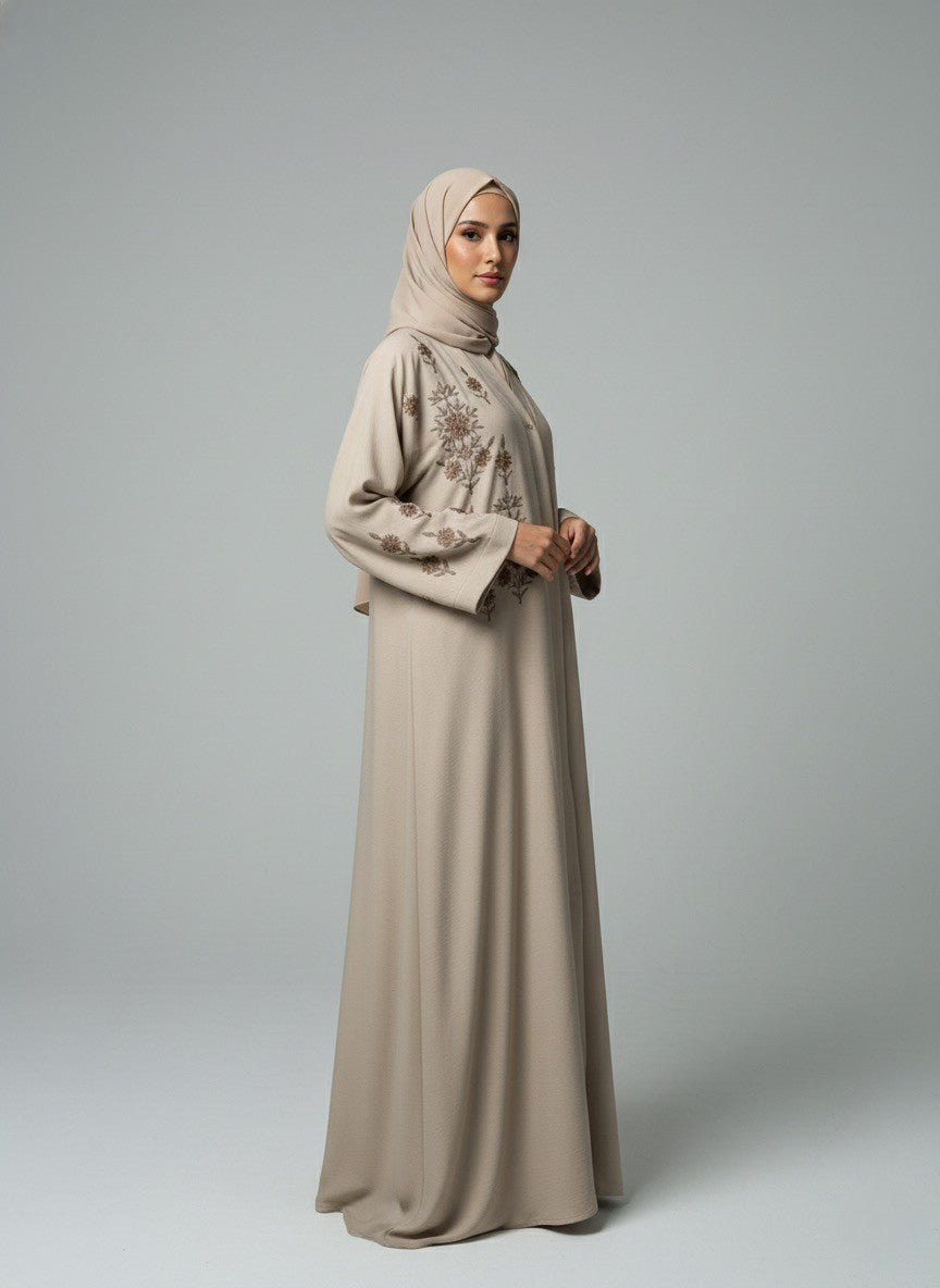 Desert Dust - Embroidered Abaya