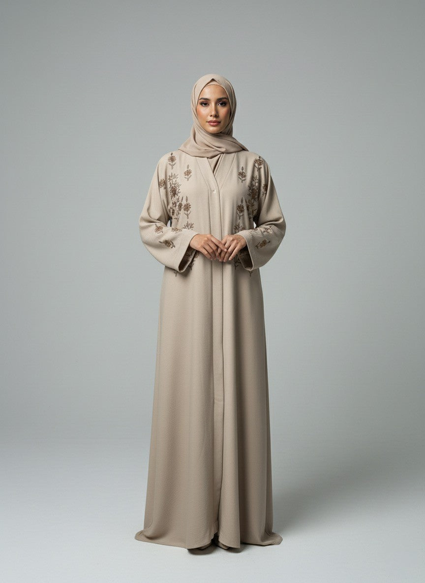 Desert Dust - Embroidered Abaya