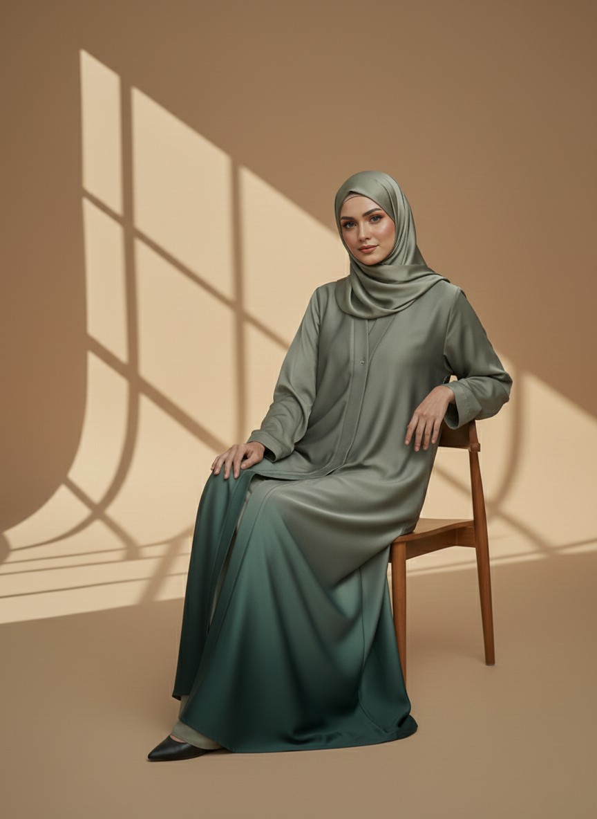 Vellona | Dual-tone Abaya