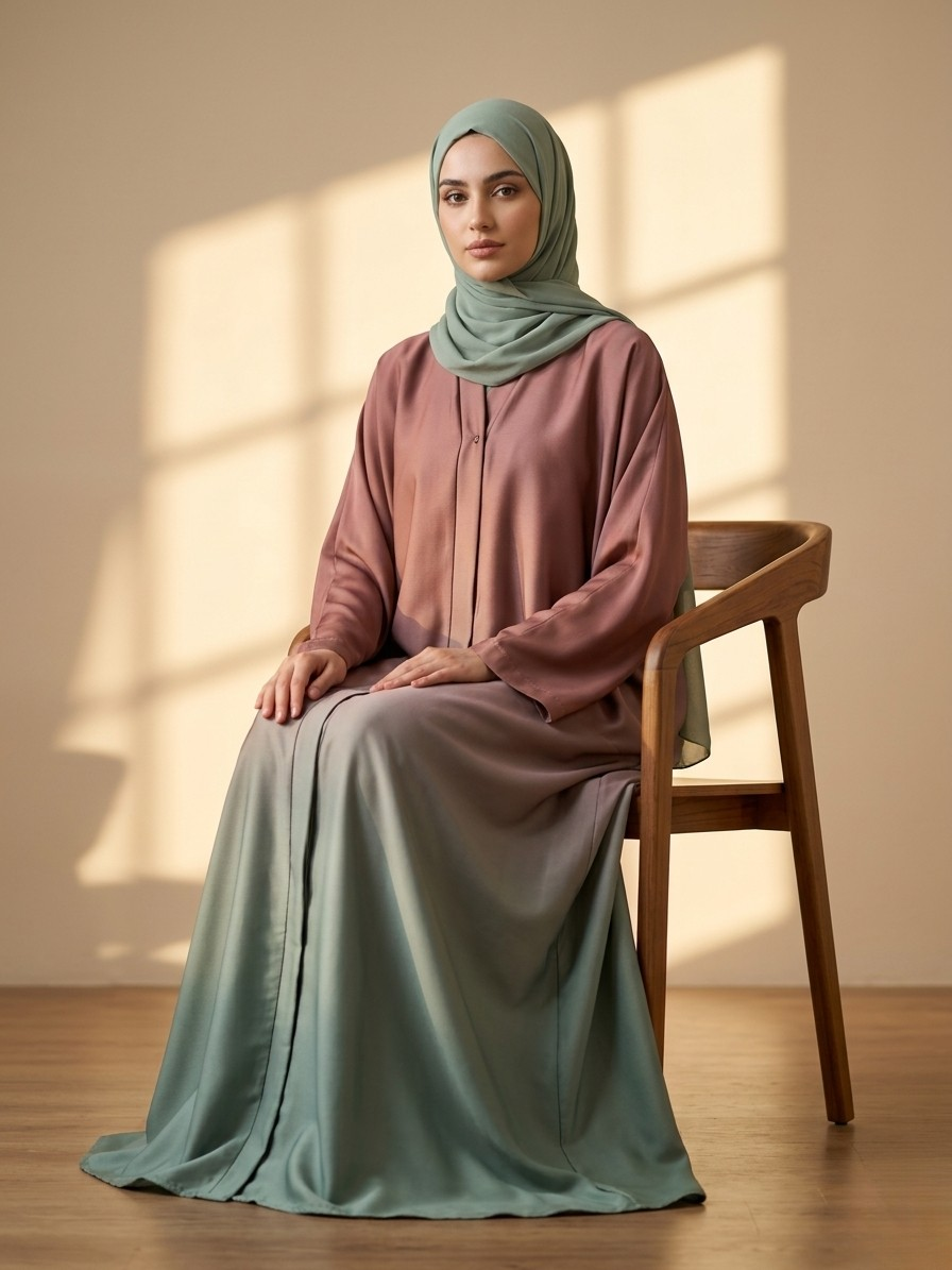 Rozelle | Dual-tone Abaya