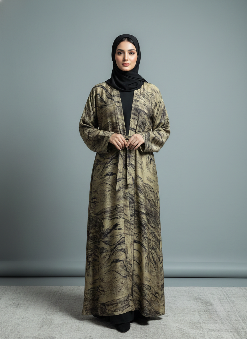 Olive Cardigan | Oreo Print