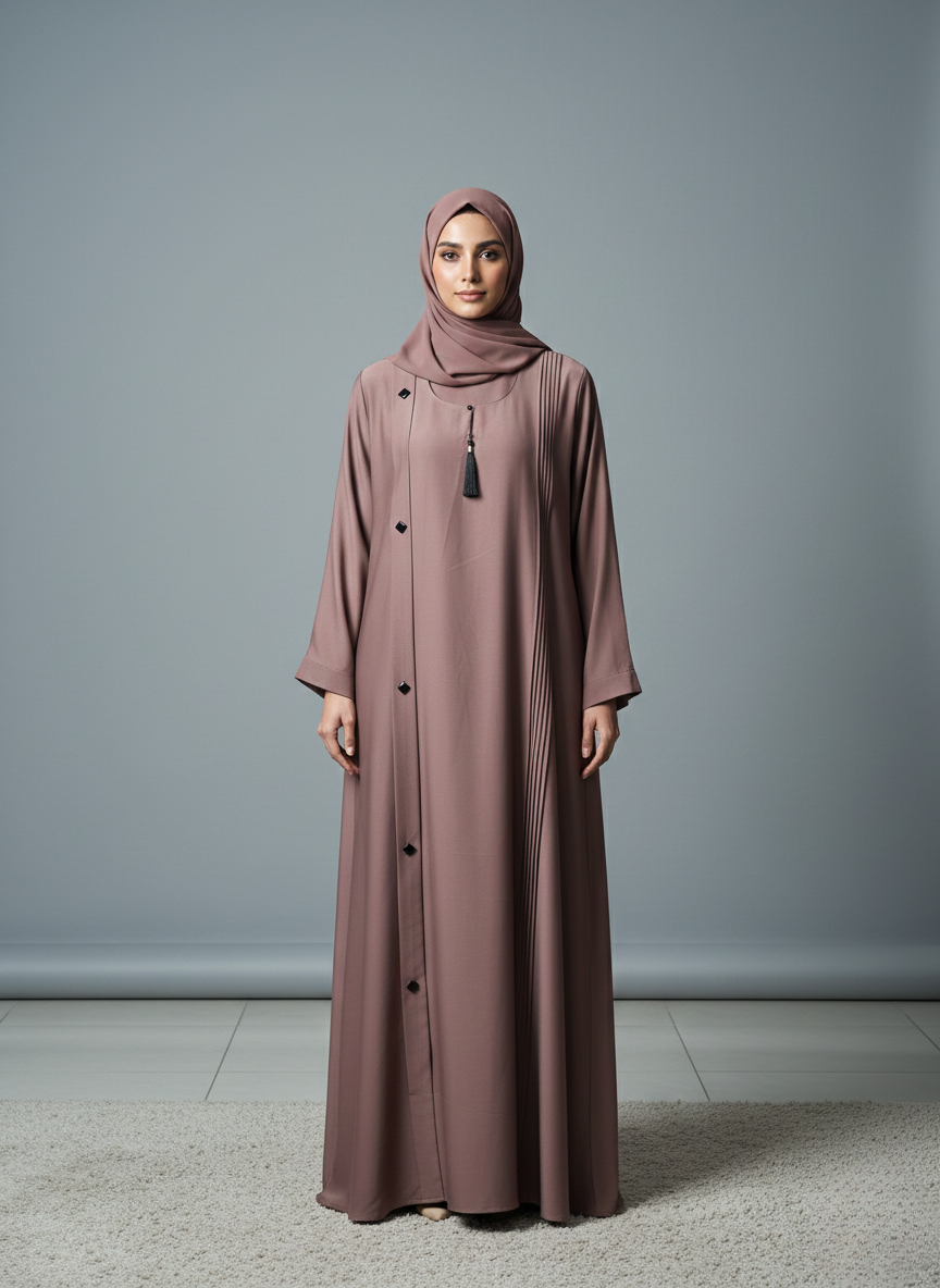 Dusty Rose | Pleated Abaya