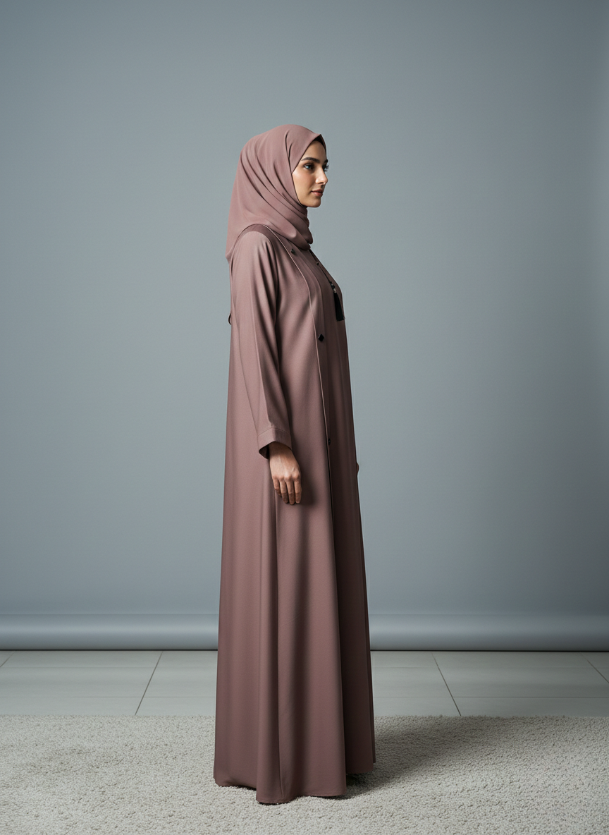 Dusty Rose | Pleated Abaya