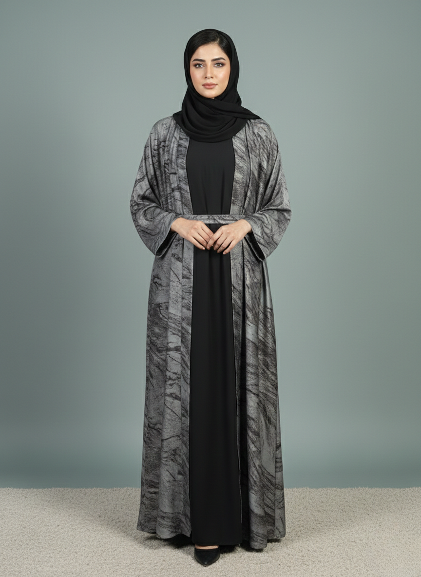 Charcoal Cardigan | Oreo Print