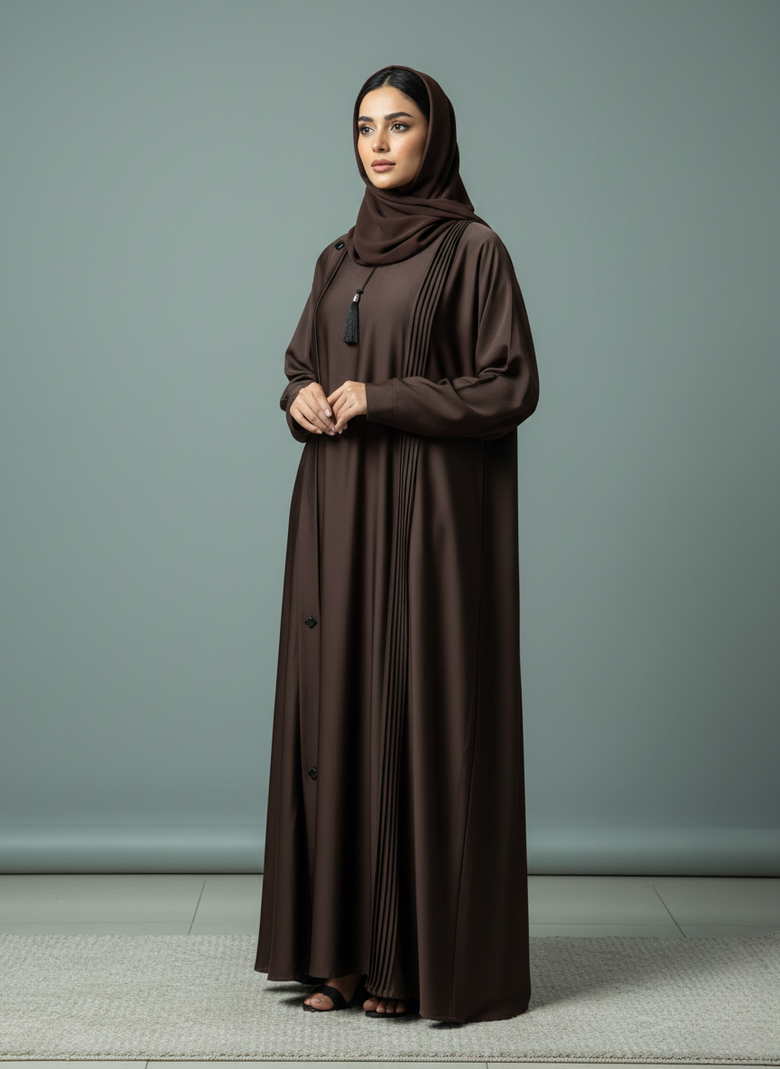 Espresso | Pleated Abaya