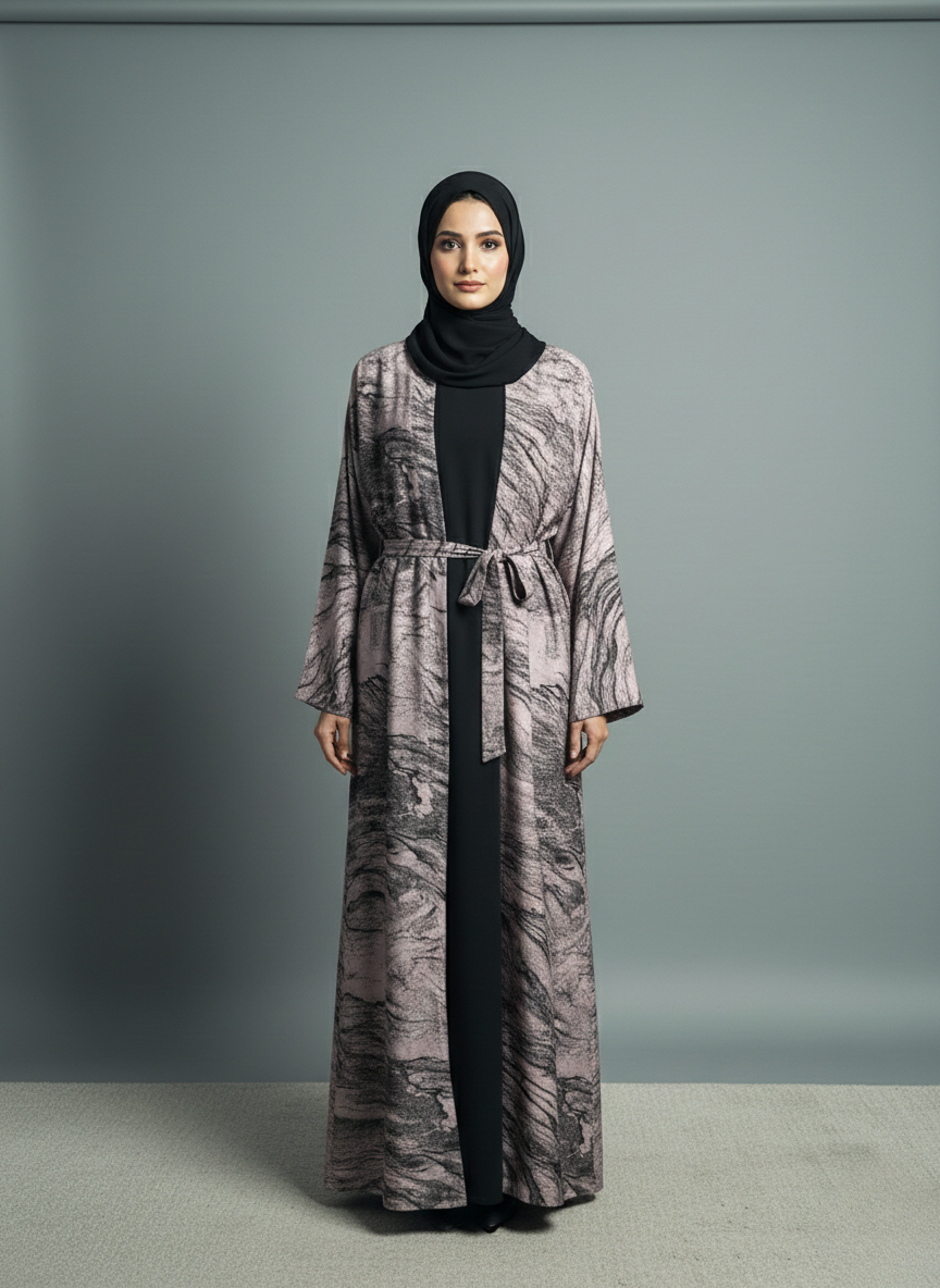 Mauve Cardigan | Oreo Print