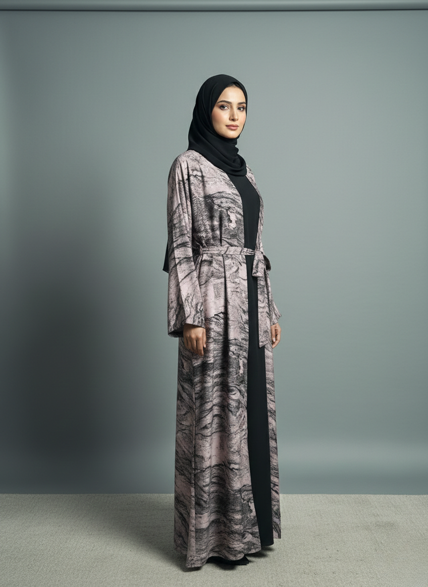 Mauve Cardigan | Oreo Print
